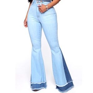 Only Good Vibes Bell Bottom Jeans - Fashion Nova